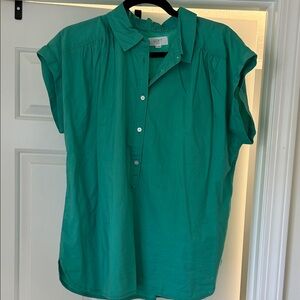 LOFT Turquoise Short Sleeve Shirt